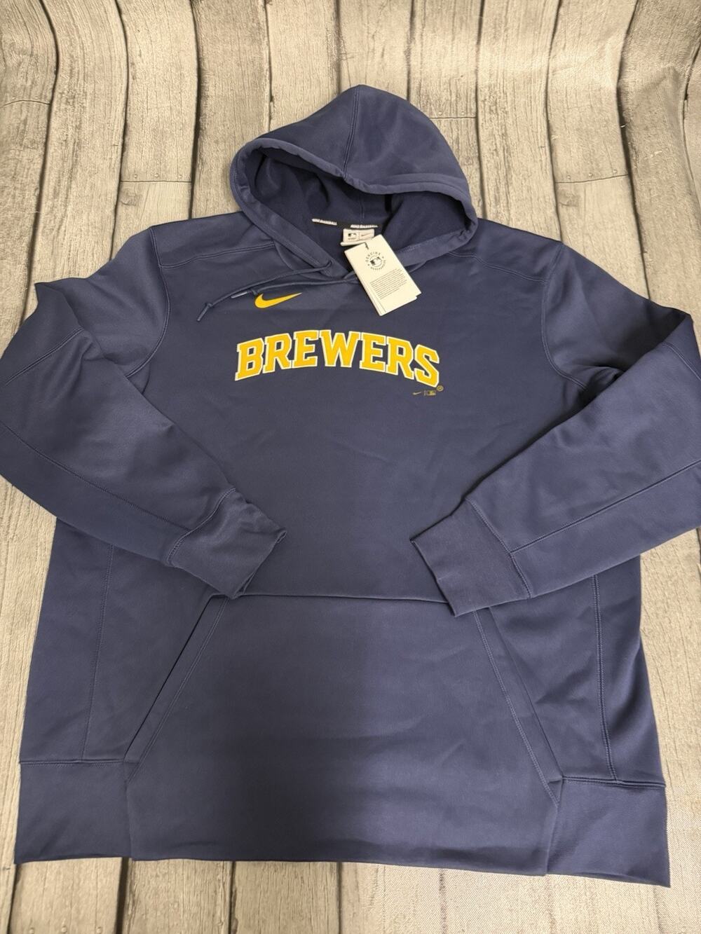 NWT Men’s Nike Nike Navy Milwaukee Brewers Therma Fit Hoodie XXL 2XL